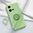 Custodia Silicone Ultra Sottile Morbida Cover con Magnetico Anello Supporto S01 per Vivo iQOO 10 Pro 5G Verde