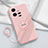 Custodia Silicone Ultra Sottile Morbida Cover con Magnetico Anello Supporto S01 per Vivo iQOO 11 Pro 5G Rosa