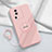 Custodia Silicone Ultra Sottile Morbida Cover con Magnetico Anello Supporto S01 per Vivo iQOO Neo7 5G Rosa