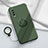 Custodia Silicone Ultra Sottile Morbida Cover con Magnetico Anello Supporto S01 per Vivo iQOO U1