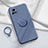 Custodia Silicone Ultra Sottile Morbida Cover con Magnetico Anello Supporto S01 per Vivo iQOO U3x 5G