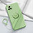 Custodia Silicone Ultra Sottile Morbida Cover con Magnetico Anello Supporto S01 per Vivo iQOO U3x 5G Verde