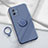 Custodia Silicone Ultra Sottile Morbida Cover con Magnetico Anello Supporto S01 per Vivo iQOO Z6 5G Grigio Lavanda