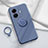 Custodia Silicone Ultra Sottile Morbida Cover con Magnetico Anello Supporto S01 per Vivo iQOO Z6 Pro 5G Grigio Lavanda