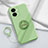 Custodia Silicone Ultra Sottile Morbida Cover con Magnetico Anello Supporto S01 per Vivo iQOO Z7x 5G Verde