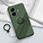 Custodia Silicone Ultra Sottile Morbida Cover con Magnetico Anello Supporto S01 per Vivo T1 5G Verde Notte