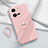 Custodia Silicone Ultra Sottile Morbida Cover con Magnetico Anello Supporto S01 per Vivo V25 5G Rosa