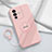 Custodia Silicone Ultra Sottile Morbida Cover con Magnetico Anello Supporto S01 per Vivo V25 Pro 5G Rosa