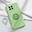 Custodia Silicone Ultra Sottile Morbida Cover con Magnetico Anello Supporto S01 per Vivo X Note Verde