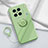 Custodia Silicone Ultra Sottile Morbida Cover con Magnetico Anello Supporto S01 per Vivo X90 5G Verde