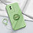 Custodia Silicone Ultra Sottile Morbida Cover con Magnetico Anello Supporto S01 per Vivo Y02 Verde