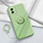 Custodia Silicone Ultra Sottile Morbida Cover con Magnetico Anello Supporto S01 per Vivo Y10 Verde