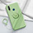 Custodia Silicone Ultra Sottile Morbida Cover con Magnetico Anello Supporto S01 per Vivo Y11 Verde