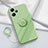 Custodia Silicone Ultra Sottile Morbida Cover con Magnetico Anello Supporto S01 per Xiaomi Redmi Note 12R 5G Verde Pastello