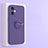 Custodia Silicone Ultra Sottile Morbida Cover con Magnetico Anello Supporto S01 per Xiaomi Redmi Note 12R Pro 5G Viola