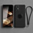 Custodia Silicone Ultra Sottile Morbida Cover con Magnetico Anello Supporto S01 per Xiaomi Redmi Note 12S Nero