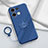 Custodia Silicone Ultra Sottile Morbida Cover con Magnetico Anello Supporto S01 per Xiaomi Redmi Note 13 5G Blu