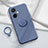 Custodia Silicone Ultra Sottile Morbida Cover con Magnetico Anello Supporto S02 per OnePlus Nord CE 3 5G Grigio Lavanda