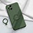 Custodia Silicone Ultra Sottile Morbida Cover con Magnetico Anello Supporto S02 per Oppo Find X3 Pro 5G Verde Notte