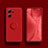 Custodia Silicone Ultra Sottile Morbida Cover con Magnetico Anello Supporto S02 per Oppo K10 5G Rosso