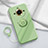 Custodia Silicone Ultra Sottile Morbida Cover con Magnetico Anello Supporto S02 per Realme 11 Pro 5G Verde