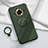 Custodia Silicone Ultra Sottile Morbida Cover con Magnetico Anello Supporto S02 per Realme 11 Pro 5G Verde Notte