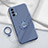 Custodia Silicone Ultra Sottile Morbida Cover con Magnetico Anello Supporto S02 per Realme GT Master 5G