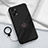 Custodia Silicone Ultra Sottile Morbida Cover con Magnetico Anello Supporto S02 per Realme GT Neo 3T 5G Nero