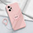 Custodia Silicone Ultra Sottile Morbida Cover con Magnetico Anello Supporto S02 per Realme GT Neo 3T 5G Rosa