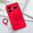 Custodia Silicone Ultra Sottile Morbida Cover con Magnetico Anello Supporto S02 per Realme GT Neo6 5G Rosso