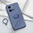 Custodia Silicone Ultra Sottile Morbida Cover con Magnetico Anello Supporto S02 per Vivo V25 5G Grigio Lavanda