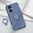 Custodia Silicone Ultra Sottile Morbida Cover con Magnetico Anello Supporto S02 per Vivo V29 Lite 5G Grigio Lavanda