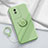 Custodia Silicone Ultra Sottile Morbida Cover con Magnetico Anello Supporto S02 per Vivo Y02 Verde