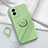 Custodia Silicone Ultra Sottile Morbida Cover con Magnetico Anello Supporto S02 per Vivo Y72t Verde