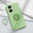 Custodia Silicone Ultra Sottile Morbida Cover con Magnetico Anello Supporto S02 per Vivo Y78 Plus 5G Verde