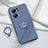 Custodia Silicone Ultra Sottile Morbida Cover con Magnetico Anello Supporto S02 per Xiaomi Mi 13T 5G Grigio Lavanda