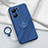 Custodia Silicone Ultra Sottile Morbida Cover con Magnetico Anello Supporto S02 per Xiaomi Redmi K60 Ultra 5G Blu