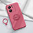 Custodia Silicone Ultra Sottile Morbida Cover con Magnetico Anello Supporto S02 per Xiaomi Redmi K60 Ultra 5G Rosa Caldo