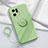 Custodia Silicone Ultra Sottile Morbida Cover con Magnetico Anello Supporto S03 per Oppo Find X5 5G Verde Pastello