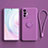 Custodia Silicone Ultra Sottile Morbida Cover con Magnetico Anello Supporto S03 per Vivo X70t Viola