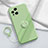 Custodia Silicone Ultra Sottile Morbida Cover con Magnetico Anello Supporto S04 per Oppo Find X3 5G Verde Pastello