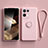 Custodia Silicone Ultra Sottile Morbida Cover con Magnetico Anello Supporto S06 per Xiaomi Redmi Note 13 5G Rosa