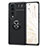 Custodia Silicone Ultra Sottile Morbida Cover con Magnetico Anello Supporto SD1 per Huawei Honor 70 Pro 5G Nero