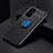 Custodia Silicone Ultra Sottile Morbida Cover con Magnetico Anello Supporto SD1 per OnePlus 9 5G Blu e Nero