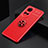 Custodia Silicone Ultra Sottile Morbida Cover con Magnetico Anello Supporto SD1 per Oppo Reno10 5G Rosso