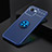 Custodia Silicone Ultra Sottile Morbida Cover con Magnetico Anello Supporto SD1 per Realme C30s Blu