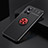 Custodia Silicone Ultra Sottile Morbida Cover con Magnetico Anello Supporto SD1 per Realme GT Neo3 5G Rosso e Nero