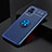 Custodia Silicone Ultra Sottile Morbida Cover con Magnetico Anello Supporto SD1 per Vivo iQOO 7 Legend 5G Blu