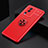 Custodia Silicone Ultra Sottile Morbida Cover con Magnetico Anello Supporto SD1 per Vivo iQOO Neo7 5G Rosso