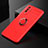 Custodia Silicone Ultra Sottile Morbida Cover con Magnetico Anello Supporto SD1 per Vivo iQOO U1 Rosso